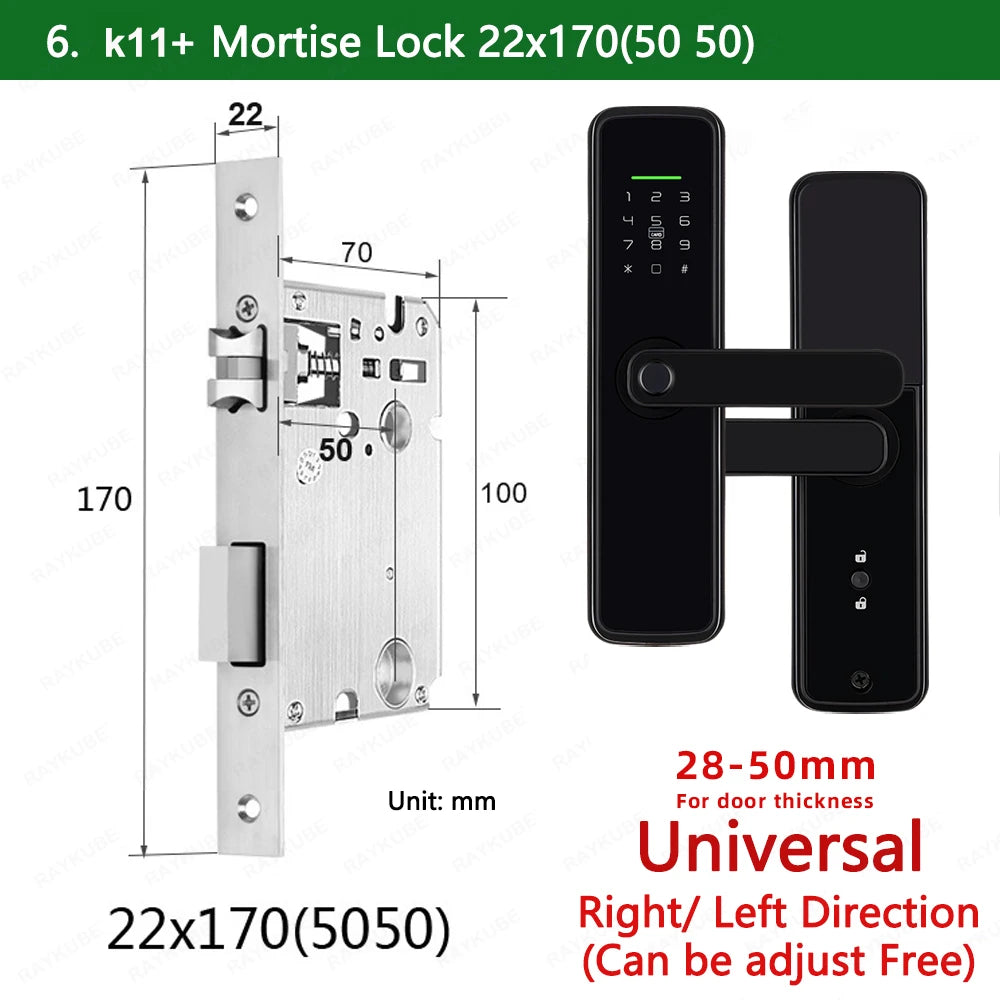 Zinc Alloy Biometric Fingerprint Bluetooth Electric Door Lock
