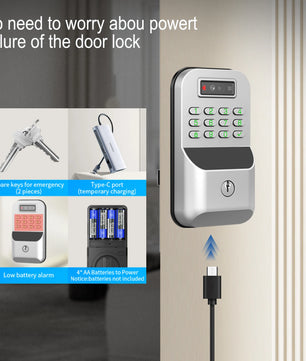 Zinc Alloy IP65 Bluetooth Waterproof Electronic Smart Door Lock