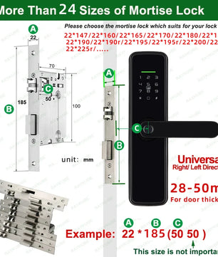 Zinc Alloy Biometric Fingerprint Bluetooth Electric Door Lock