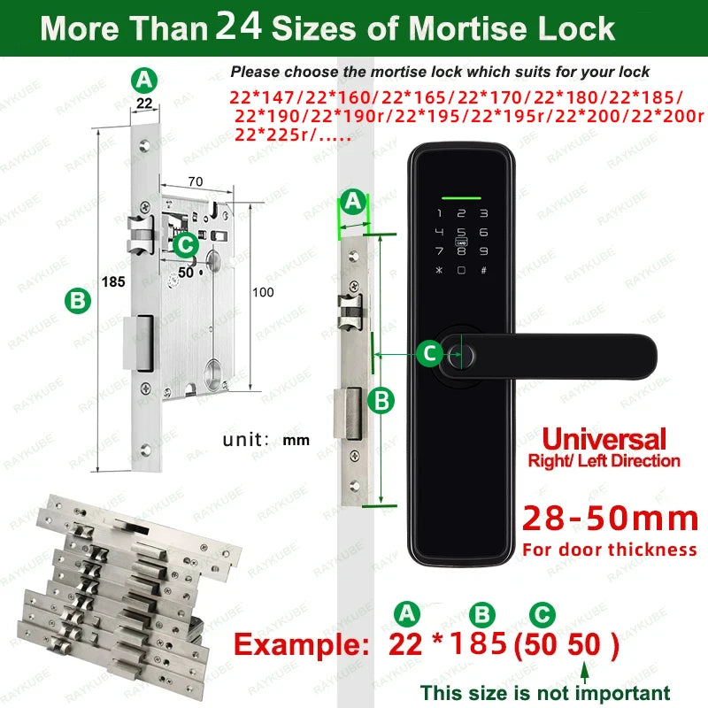 Zinc Alloy Biometric Fingerprint Bluetooth Electric Door Lock
