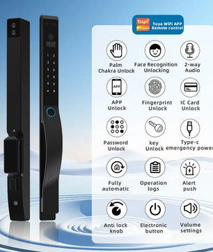 Aluminium Alloy Fingerprint Rechargeable Battery WIFI Smart Lock