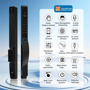 Aluminium Alloy Fingerprint Rechargeable Battery WIFI Smart Lock