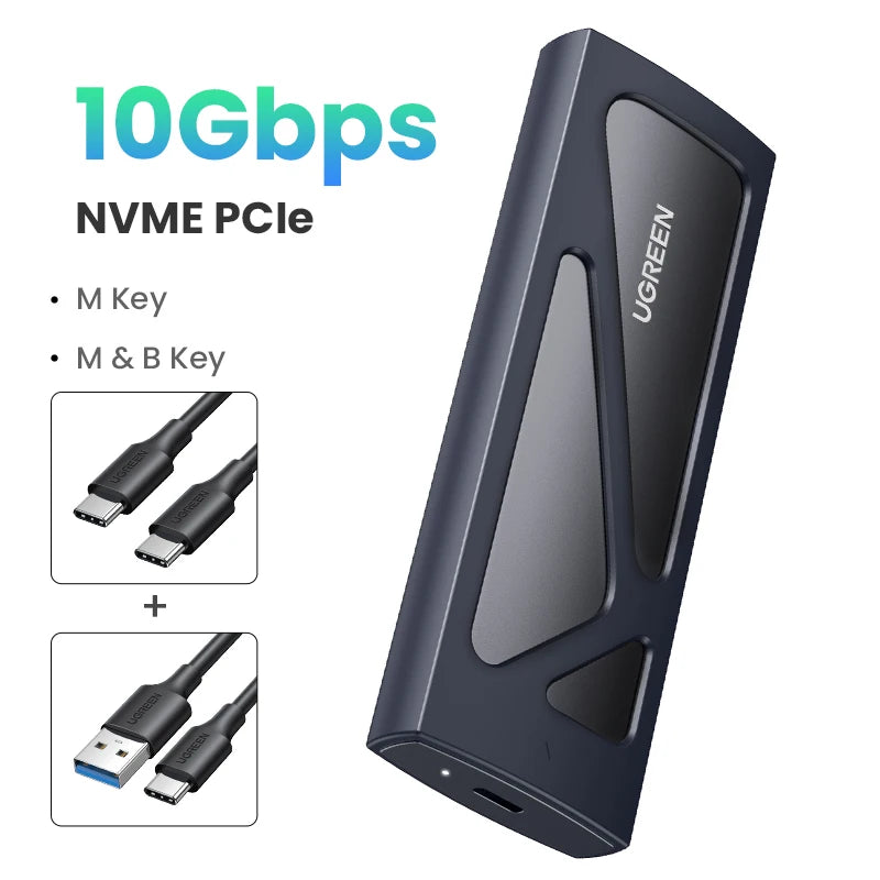 Ugreen 10Gbps 1.8" 8TB M.2 NVMe High Speed External SSD Enclosure