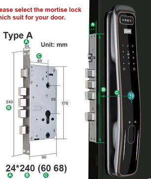 RayKube Aluminium Alloy Fingerprint Digital Smart Door Lock