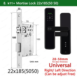 Zinc Alloy Biometric Fingerprint Bluetooth Electric Door Lock