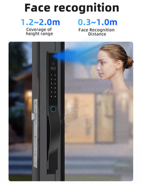 Aluminium Alloy Fingerprint Rechargeable Battery WIFI Smart Lock