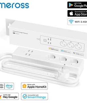 Meross 10A Alloy Smart Power Strip WiFi Surge Protector Socket