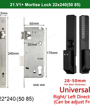 Aluminium Alloy Fingerprint Bluetooth Electronic Reversible Door Lock