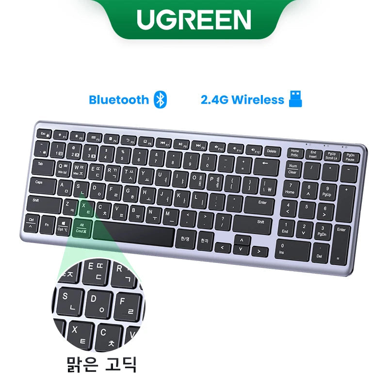 Ugreen Wireless Bluetooth 5.0 2.4G Keyboard For MacBook iPad PC