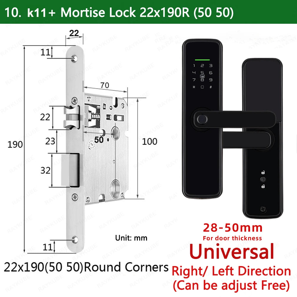 Zinc Alloy Biometric Fingerprint Bluetooth Electric Door Lock