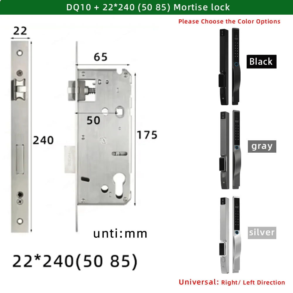 Aluminium Alloy Fingerprint Rechargeable Battery WIFI Smart Lock
