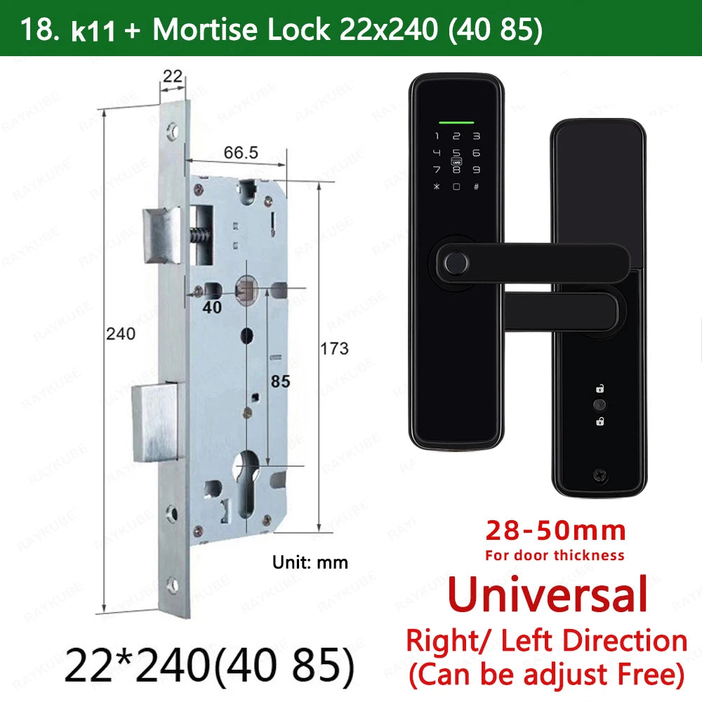 Zinc Alloy Biometric Fingerprint Bluetooth Electric Door Lock