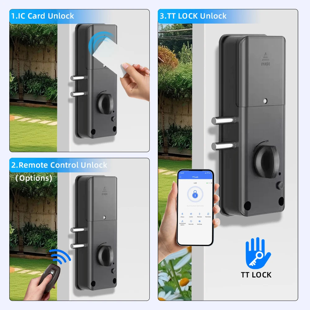 Reversible Bluetooth Dry Battery Invisible Remote Control Lock