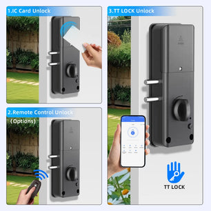 Reversible Bluetooth Dry Battery Invisible Remote Control Lock