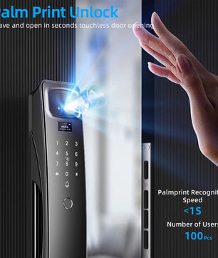 Aluminium Alloy Digital Fingerprint WIFI Reversible Smart Lock