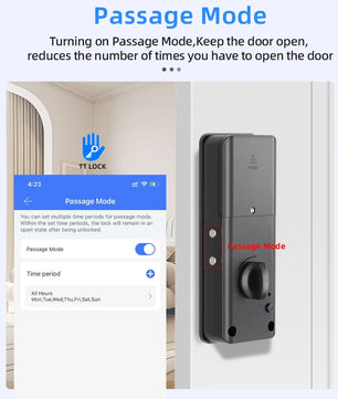 Reversible Bluetooth Dry Battery Invisible Remote Control Lock