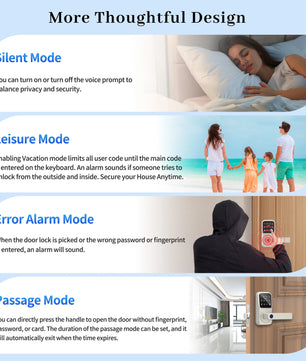 Raykube Electronic Deadbolt With 9 Languages Door App Lock