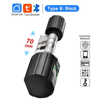 Aluminium Alloy Fingerprint Bluetooth Cylinder Digital Door Lock