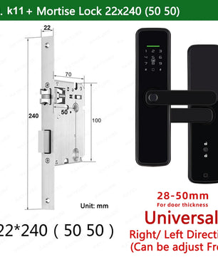 Zinc Alloy Biometric Fingerprint Bluetooth Electric Door Lock