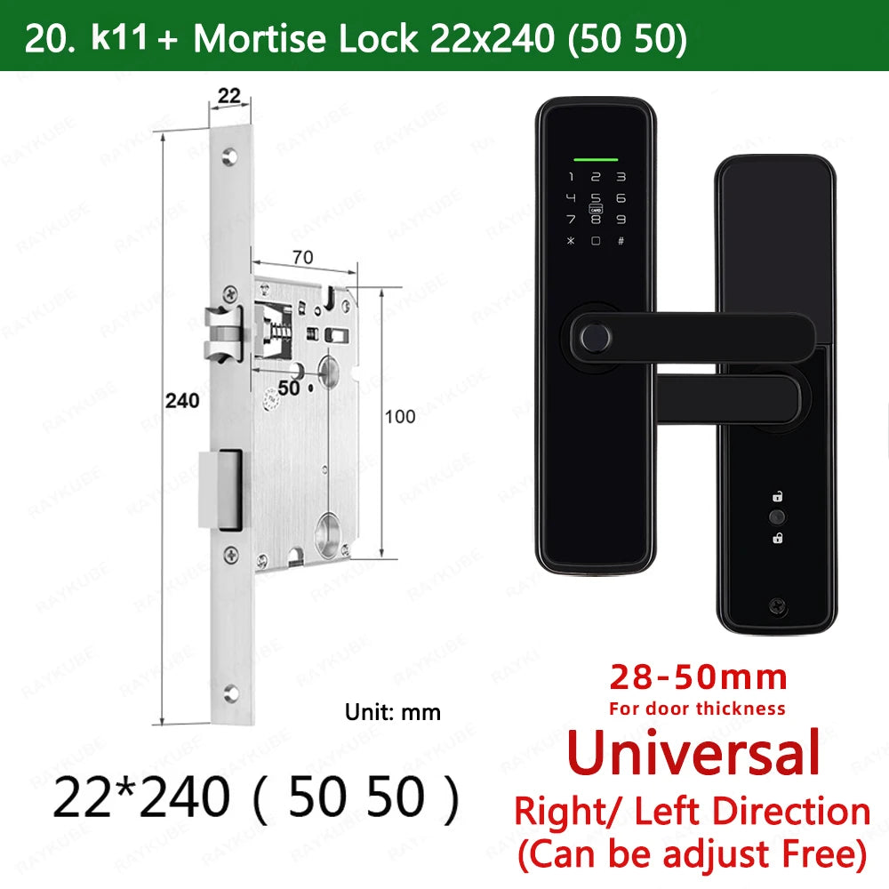 Zinc Alloy Biometric Fingerprint Bluetooth Electric Door Lock