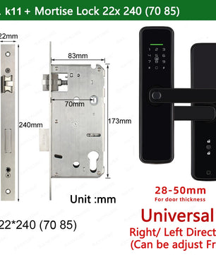 Zinc Alloy Biometric Fingerprint Bluetooth Electric Door Lock