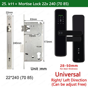 Zinc Alloy Biometric Fingerprint Bluetooth Electric Door Lock