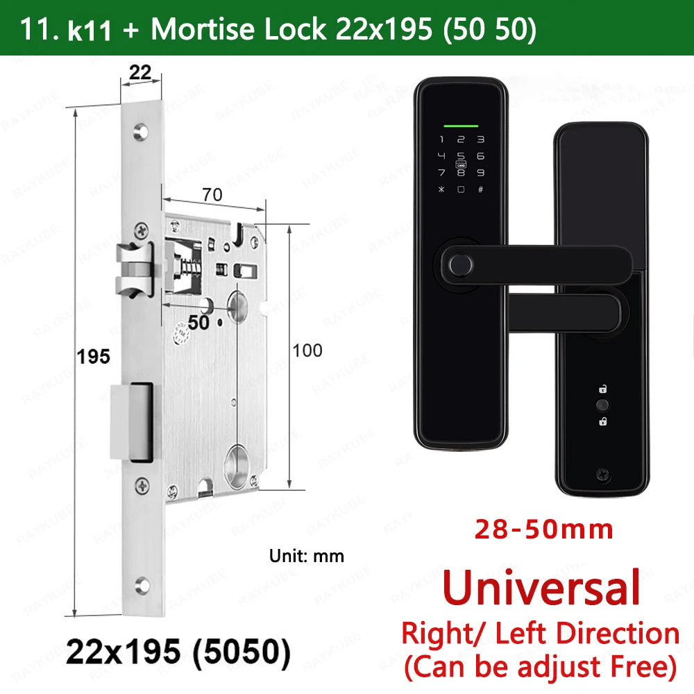 Zinc Alloy Biometric Fingerprint Bluetooth Electric Door Lock