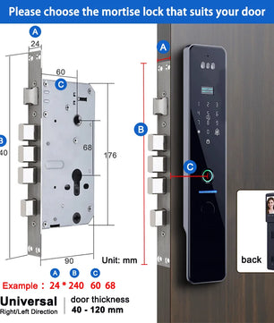 RAYKUBE IP66 Waterproof Tuya WiFi 3D Fingerprint Electronic Lock