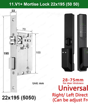 Aluminium Alloy Fingerprint Bluetooth Electronic Reversible Door Lock