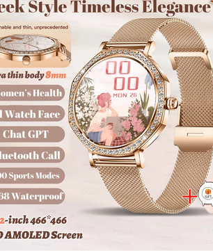 Steel Waterproof Android Round Shape On-Wrist Smartwatch