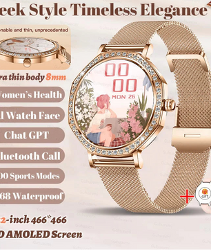 Silica Gel Waterproof Android Round Shape On-Wrist Smartwatch