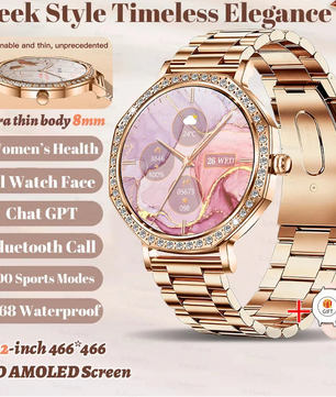 Silica Gel Waterproof Android Round Shape On-Wrist Smartwatch