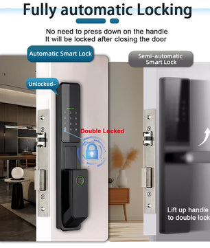 Aluminium Alloy Fingerprint Bluetooth Electronic Reversible Door Lock