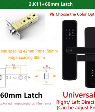 Zinc Alloy Biometric Fingerprint Bluetooth Electric Door Lock