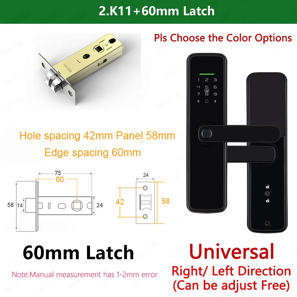 Zinc Alloy Biometric Fingerprint Bluetooth Electric Door Lock