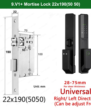Aluminium Alloy Fingerprint Bluetooth Electronic Reversible Door Lock