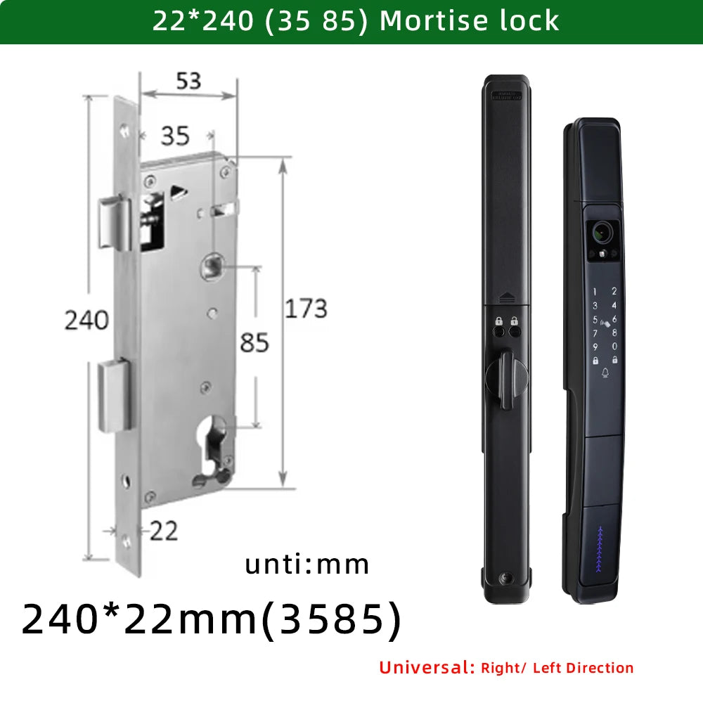 Raykube Waterproof Visual Intercom Face Recognition Digital Lock