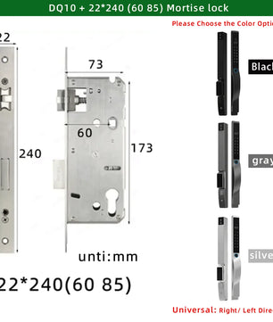 Aluminium Alloy Fingerprint Rechargeable Battery WIFI Smart Lock