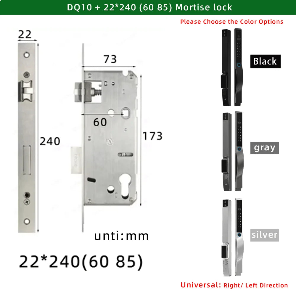 Aluminium Alloy Fingerprint Rechargeable Battery WIFI Smart Lock