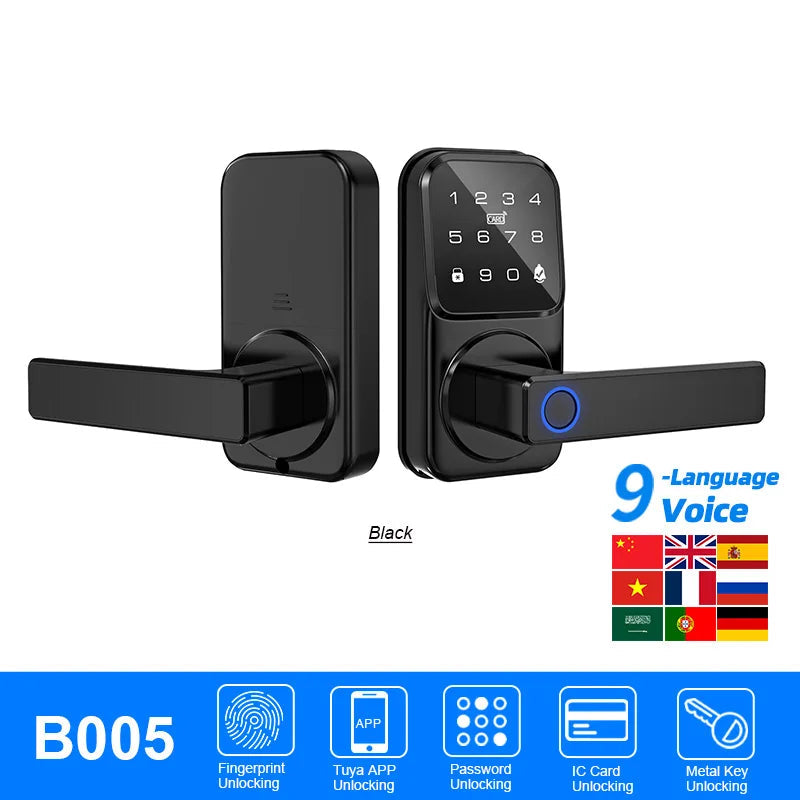 Raykube Electronic Deadbolt With 9 Languages Door App Lock