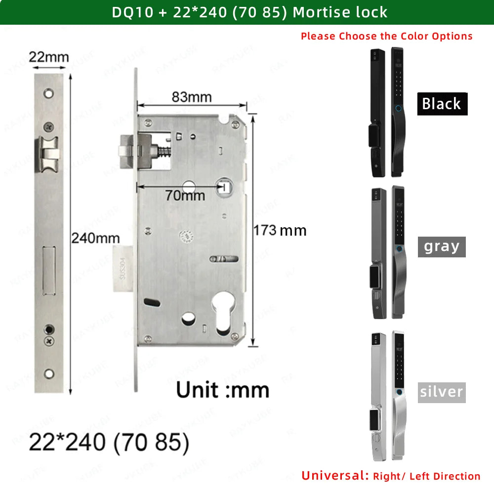 Aluminium Alloy Fingerprint Rechargeable Battery WIFI Smart Lock