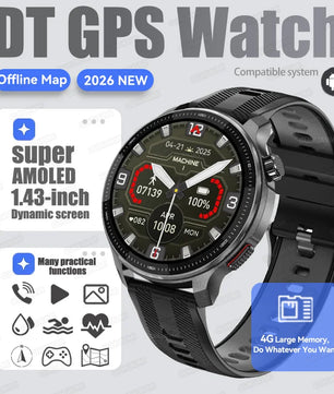 Silica Gel Waterproof Android Round Shape On-Wrist Smartwatch