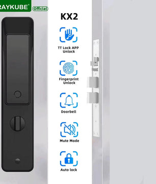 RAYKUBE Full-Automatic Electronic Biometric Smart Door Lock