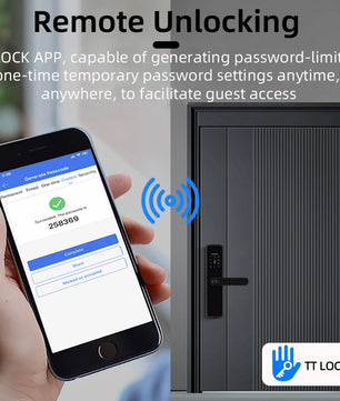 Zinc Alloy Biometric Fingerprint Bluetooth Electric Door Lock