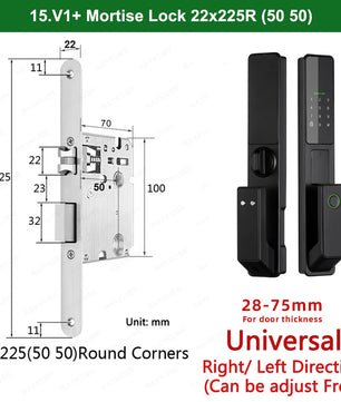 Aluminium Alloy Fingerprint Bluetooth Electronic Reversible Door Lock