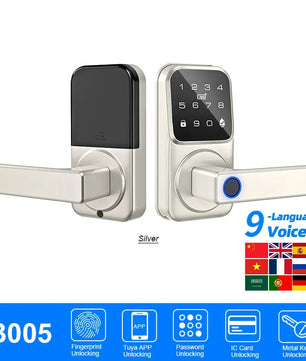 Raykube Electronic Deadbolt With 9 Languages Door App Lock
