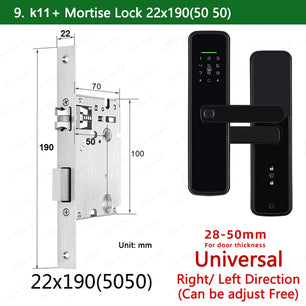 Zinc Alloy Biometric Fingerprint Bluetooth Electric Door Lock