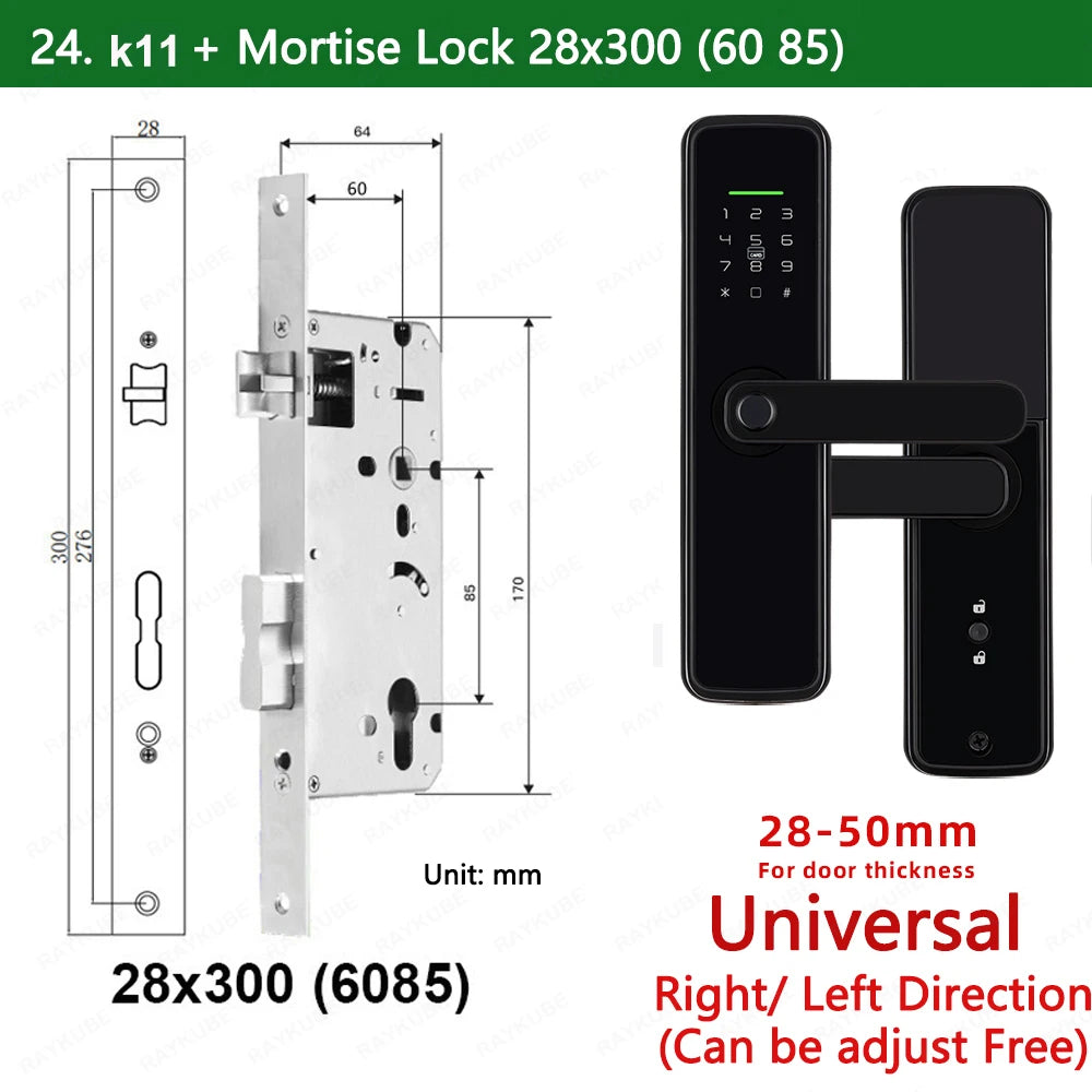 Zinc Alloy Biometric Fingerprint Bluetooth Electric Door Lock