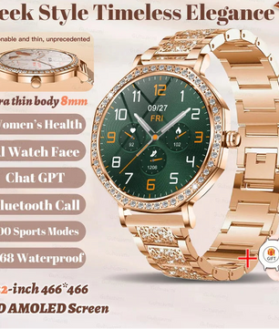 Silica Gel Waterproof Android Round Shape On-Wrist Smartwatch