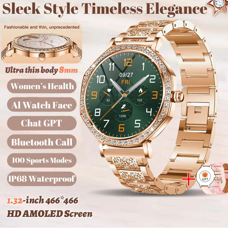 Silica Gel Waterproof Android Round Shape On-Wrist Smartwatch